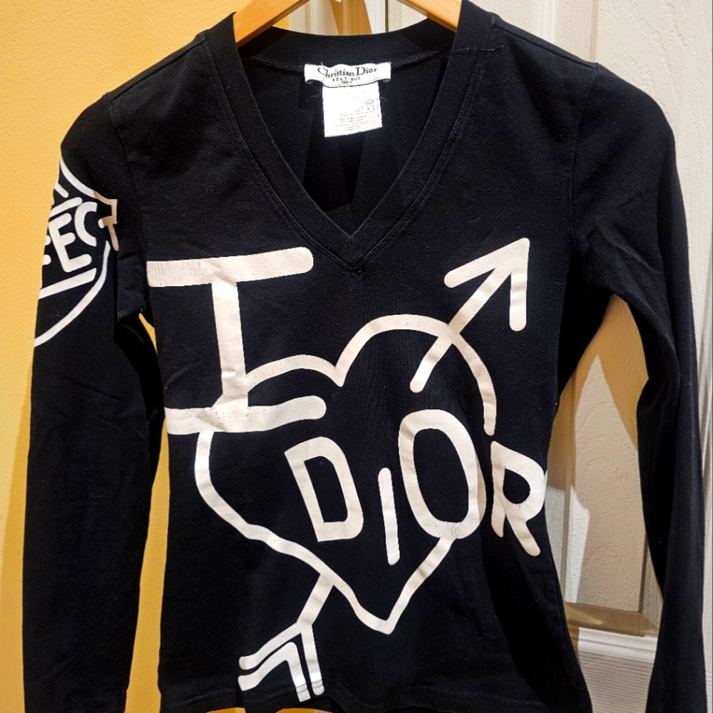 Authentic Christian Dior Ladies top. Black size 8.